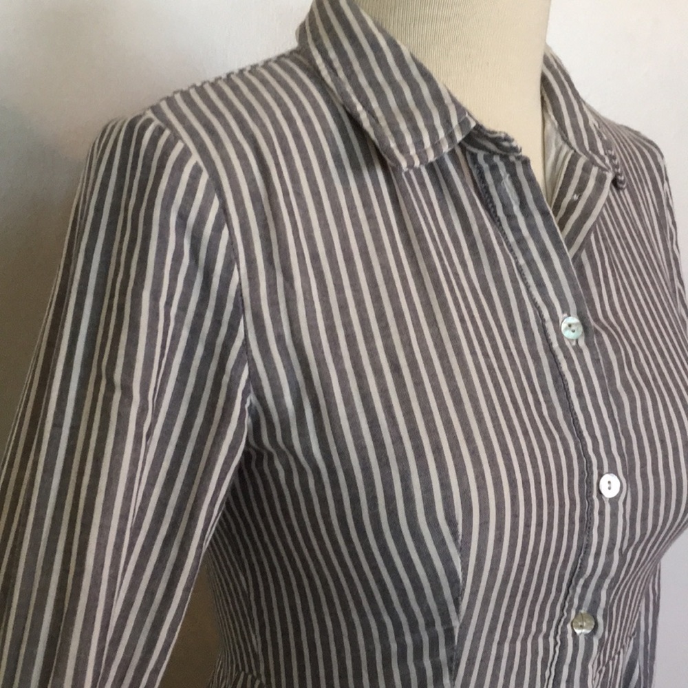 Mo:vint Gorgeous striped button down dress